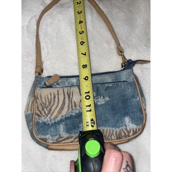 GAL Great American Leather Works Denim Tiger Mini Shoulder Bag - Picture 10 of 11